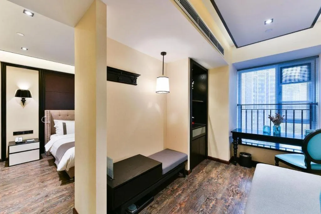 Bed in Xana Hotelle Chengdu East Railway Station Kaide Plaza