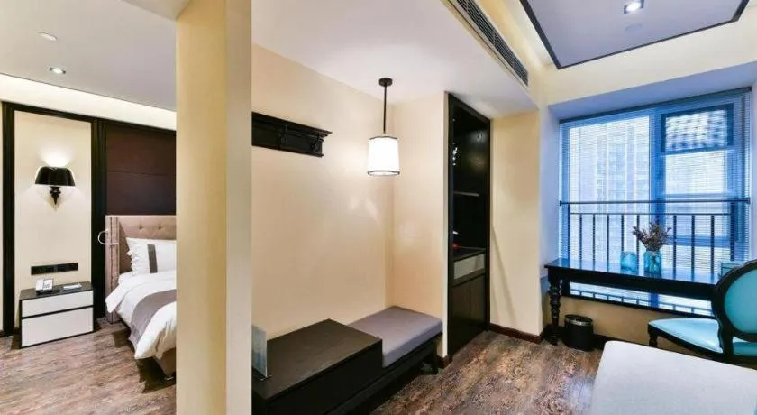 Bed in Xana Hotelle Chengdu East Railway Station Kaide Plaza