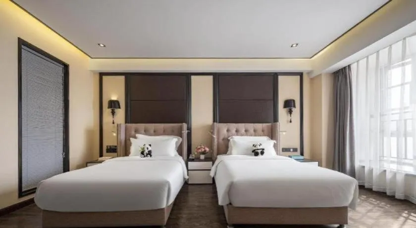 Bed in Xana Hotelle Chengdu East Railway Station Kaide Plaza