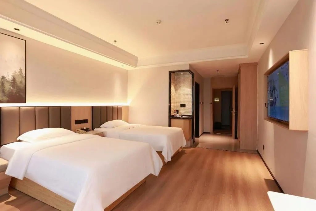 Bed in GreenTree Inn Maanshan Hanshan District Jiuwu Square Hotel