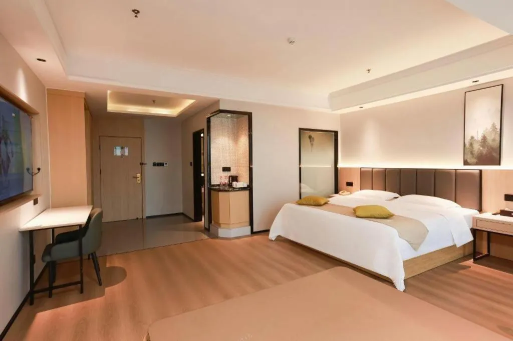 Bed in GreenTree Inn Maanshan Hanshan District Jiuwu Square Hotel