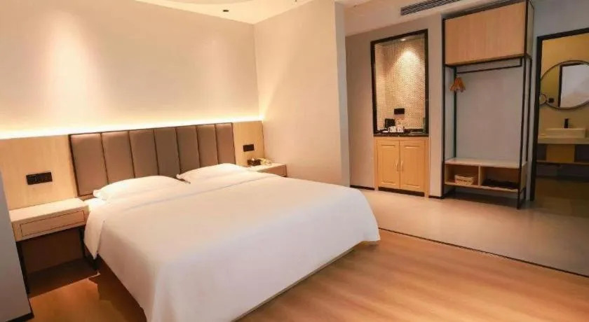 Bed in GreenTree Inn Maanshan Hanshan District Jiuwu Square Hotel