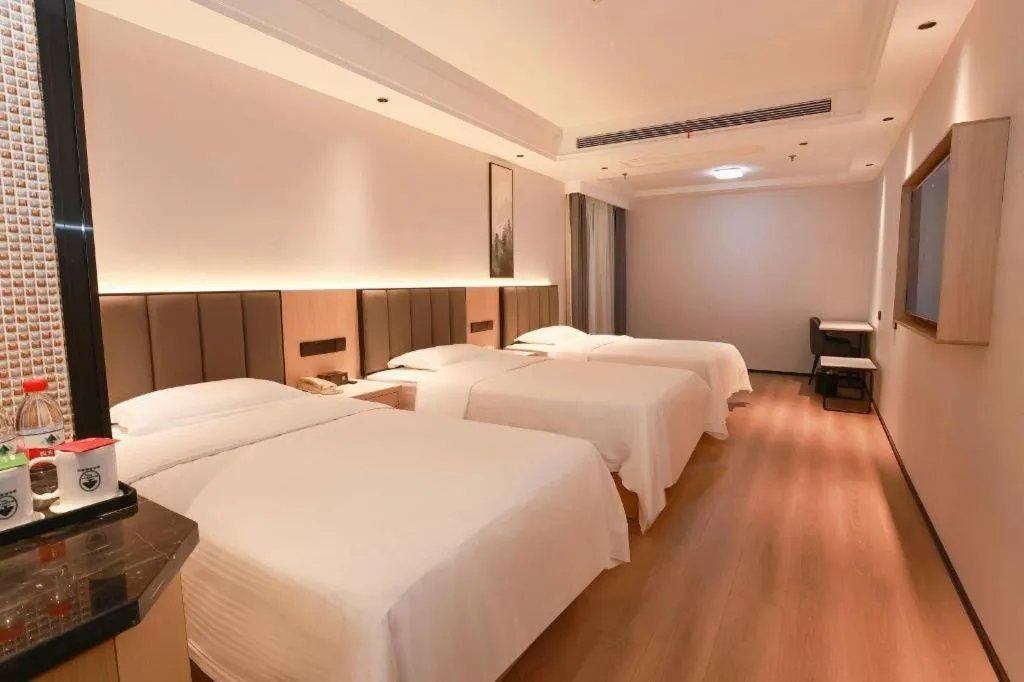 Bed in GreenTree Inn Maanshan Hanshan District Jiuwu Square Hotel