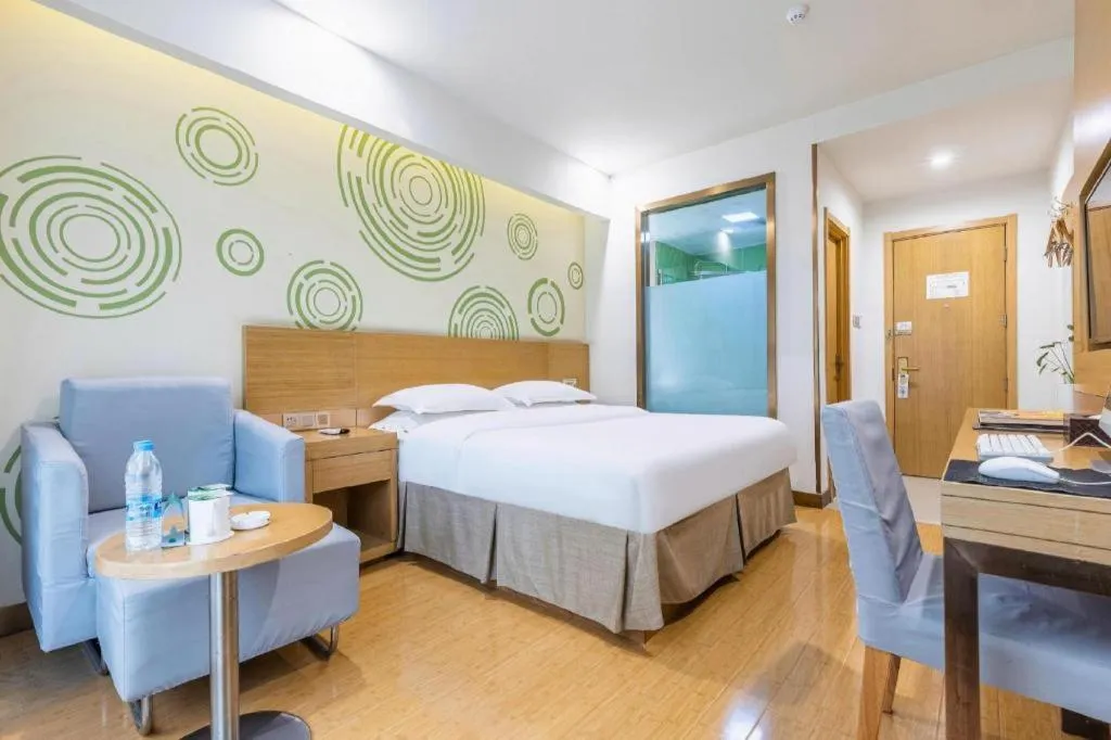 Bed in GreenTree Inn Hefei Government Cultural District South District Provincial Hospital Nanqu Hotel