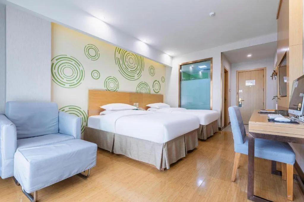 Bed in GreenTree Inn Hefei Government Cultural District South District Provincial Hospital Nanqu Hotel