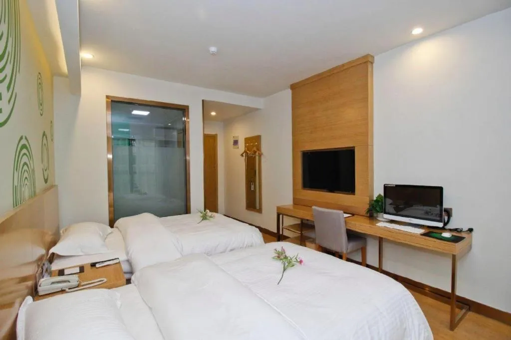 Bed in GreenTree Inn Hefei Government Cultural District South District Provincial Hospital Nanqu Hotel