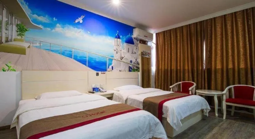 Bed in JUNYI Hotel Jiangxi Xinyu Baoshi Park