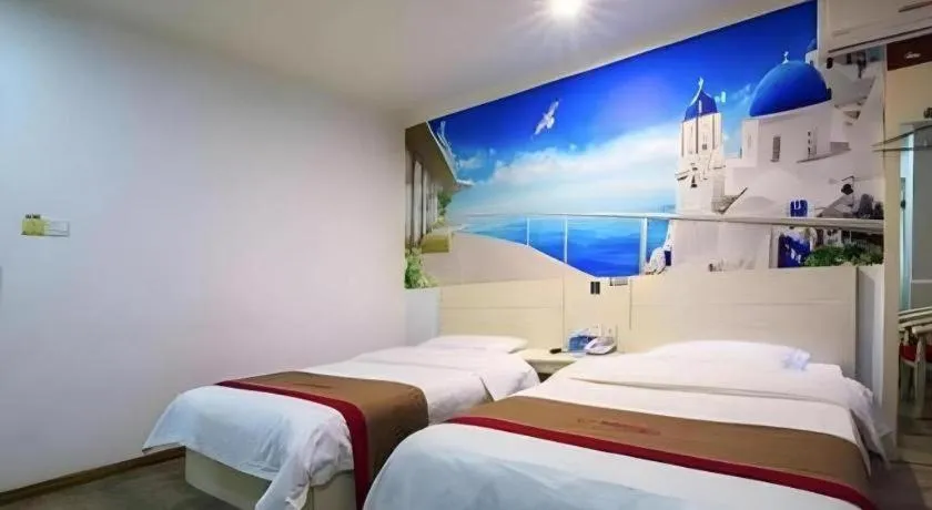 Bed in JUNYI Hotel Jiangxi Xinyu Baoshi Park