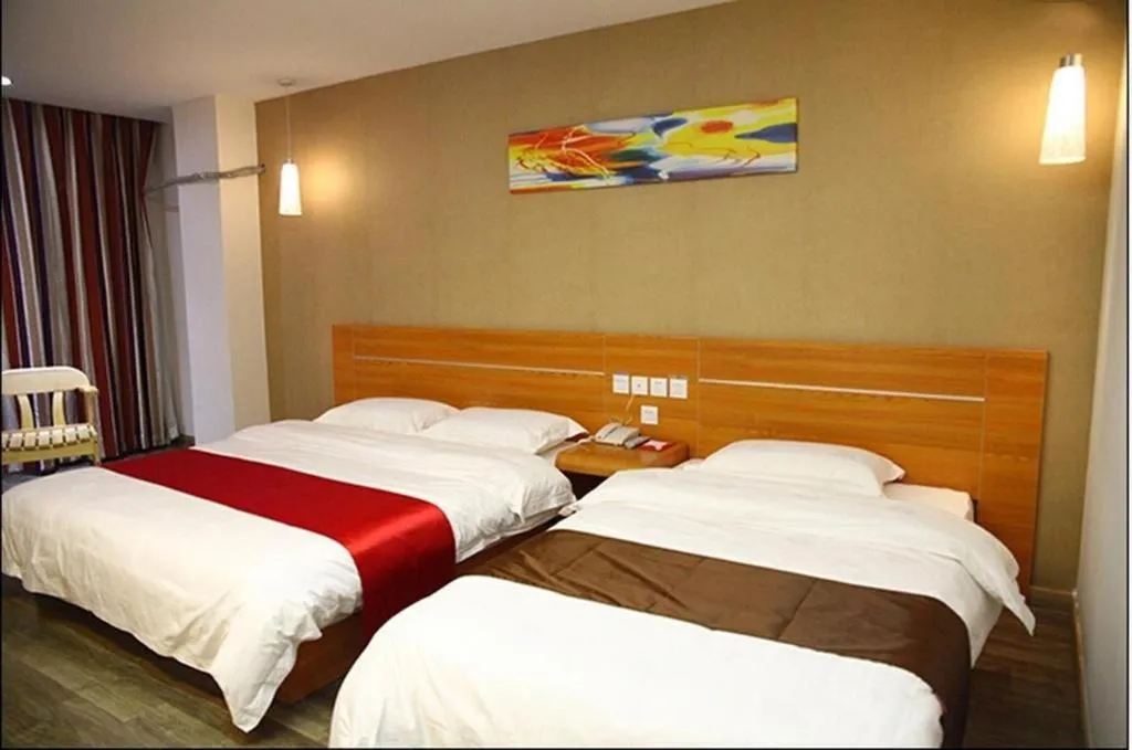 Bed in Thank Inn Hotel Hebei Hengshui Ronghua North Street