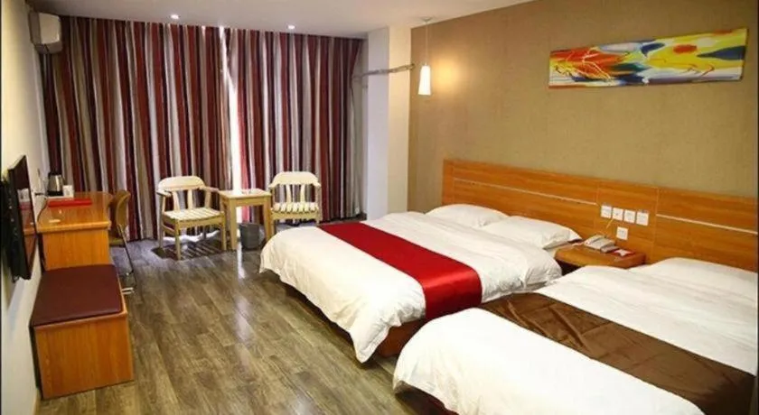 Bed in Thank Inn Hotel Hebei Hengshui Ronghua North Street