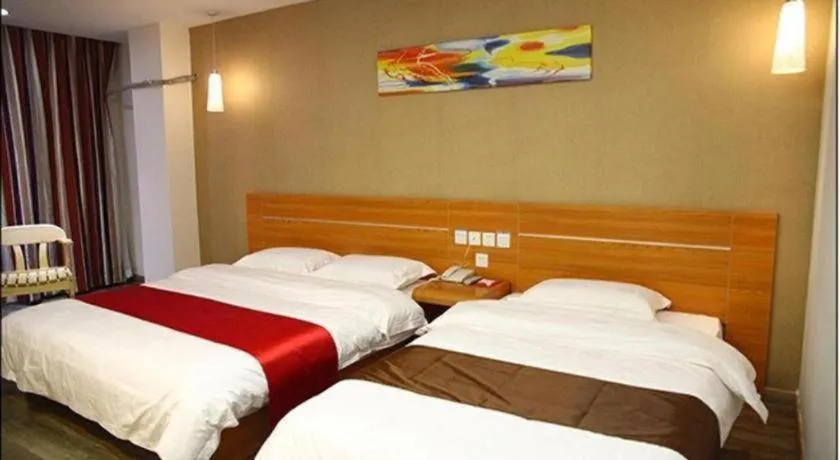 Bed in Thank Inn Hotel Hebei Hengshui Ronghua North Street