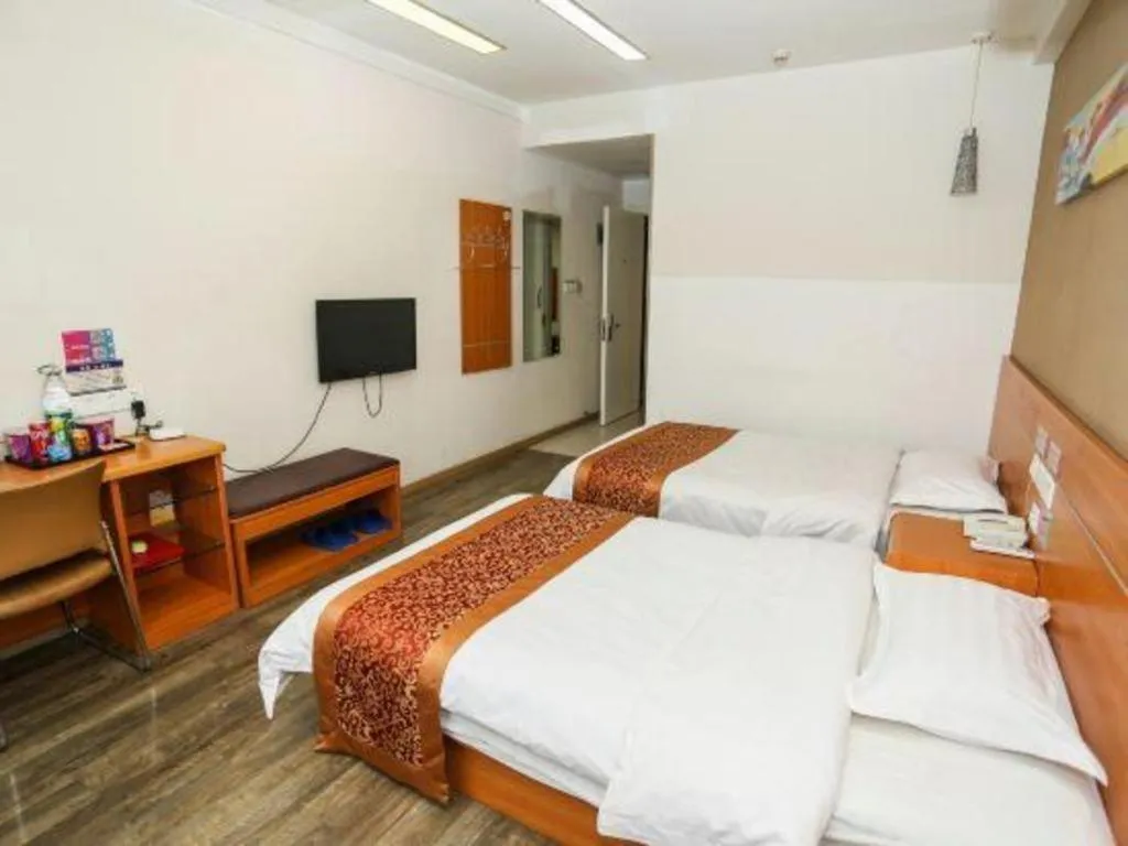 Bed in Thank Inn Hotel Hebei Hengshui Ronghua North Street