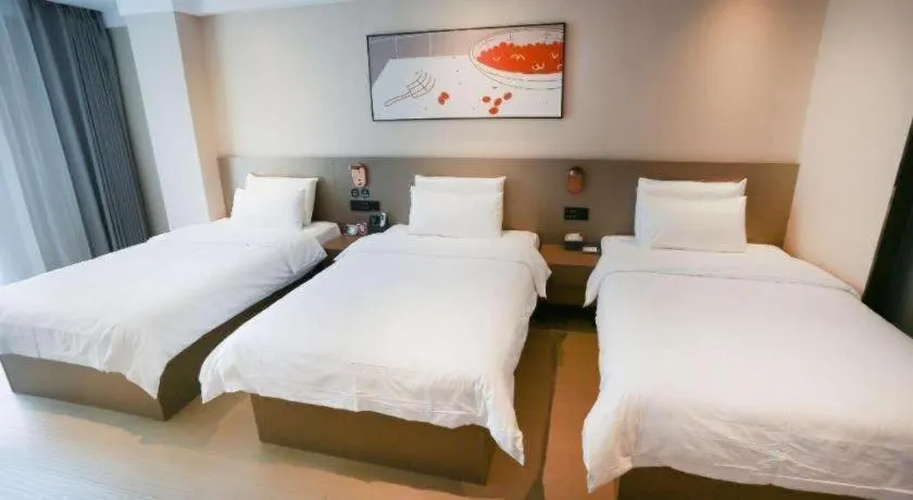 Bed in Thank Inn Hotel Hebei Hengshui Ronghua North Street