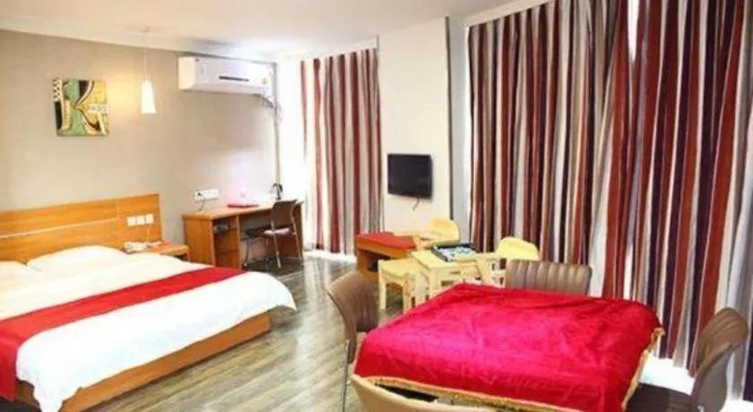 Bed in Thank Inn Hotel Hebei Hengshui Ronghua North Street