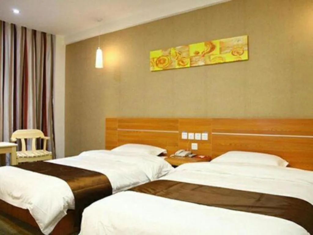 Bed in Thank Inn Hotel Hebei Hengshui Ronghua North Street