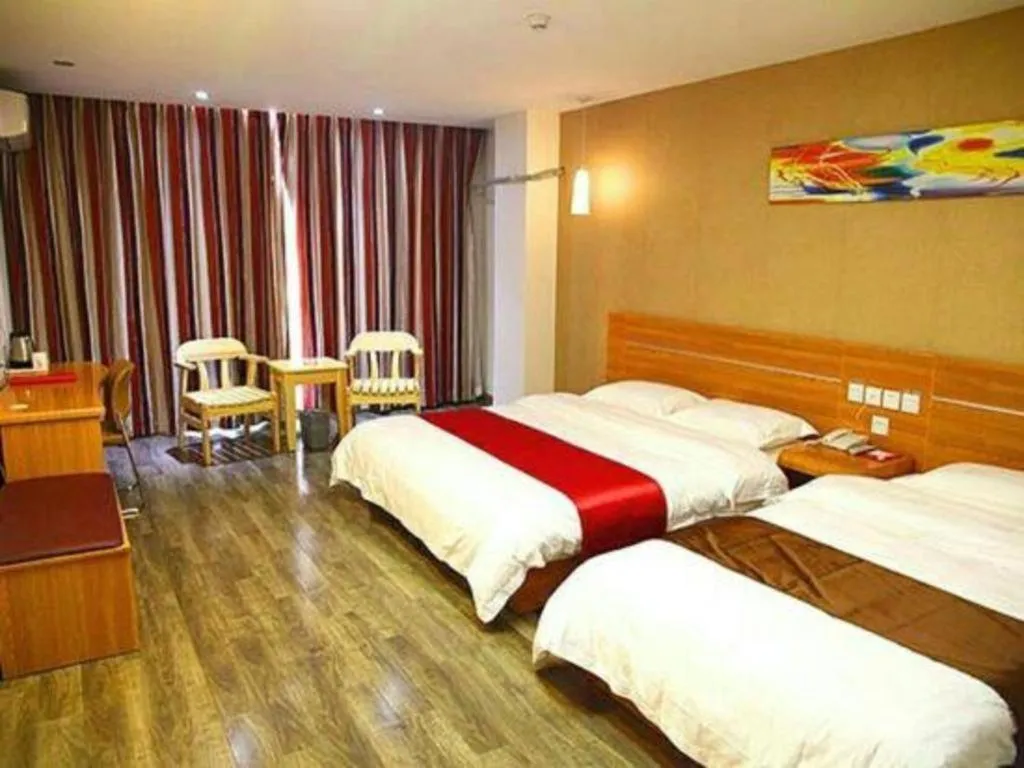 Bed in Thank Inn Hotel Hebei Hengshui Ronghua North Street