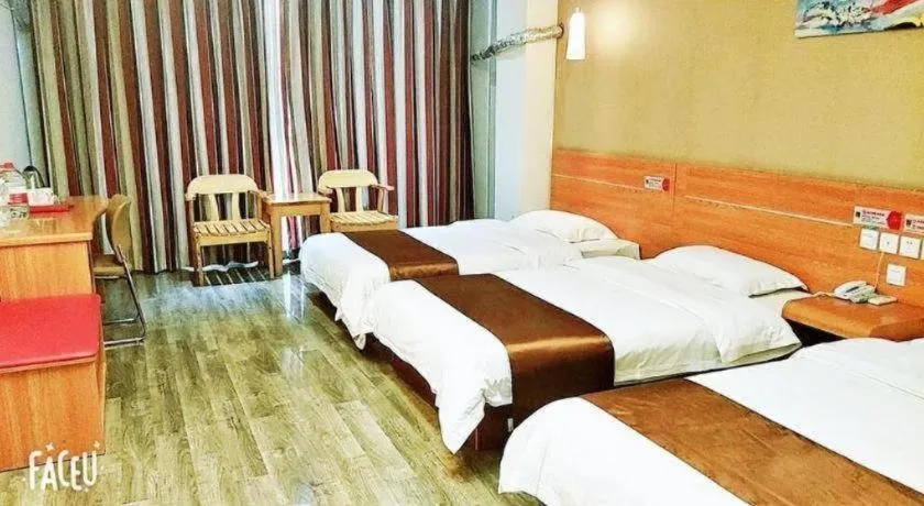 Bed in Thank Inn Hotel Hebei Hengshui Ronghua North Street