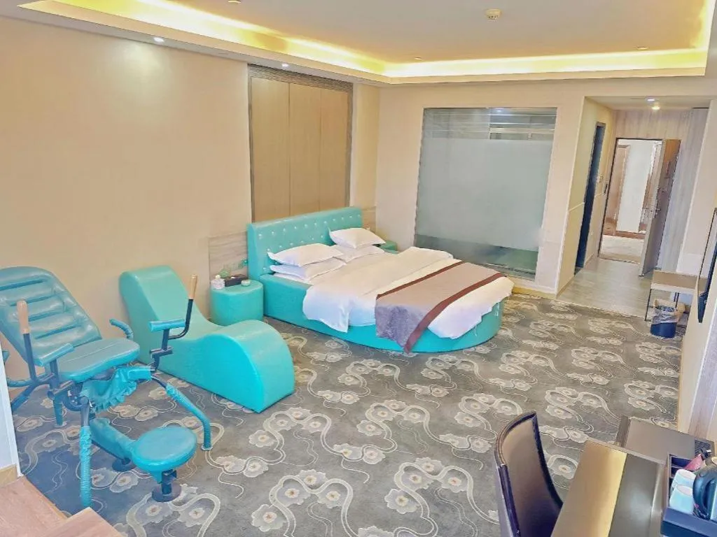 Bed in GreenTree Inn Ningbo Hangzhou Wan New District Lishi Square Business Hotel