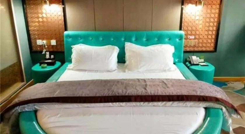 Bed in GreenTree Inn Ningbo Hangzhou Wan New District Lishi Square Business Hotel