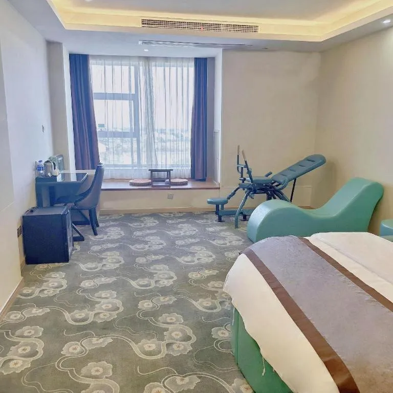 Bed in GreenTree Inn Ningbo Hangzhou Wan New District Lishi Square Business Hotel