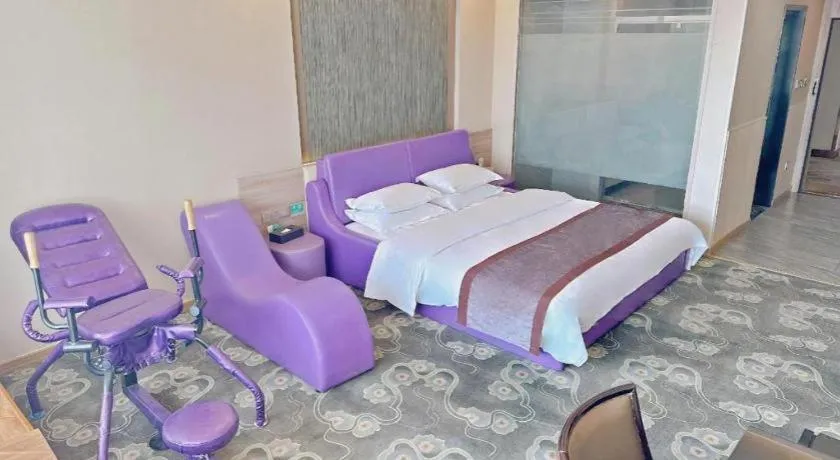 Bed in GreenTree Inn Ningbo Hangzhou Wan New District Lishi Square Business Hotel