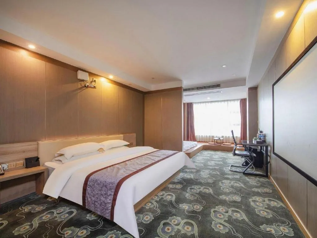 Bed in GreenTree Inn Ningbo Hangzhou Wan New District Lishi Square Business Hotel