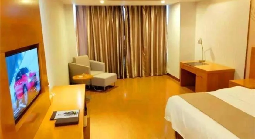 Bed in GreenTree Inn Ningbo Hangzhou Wan New District Lishi Square Business Hotel