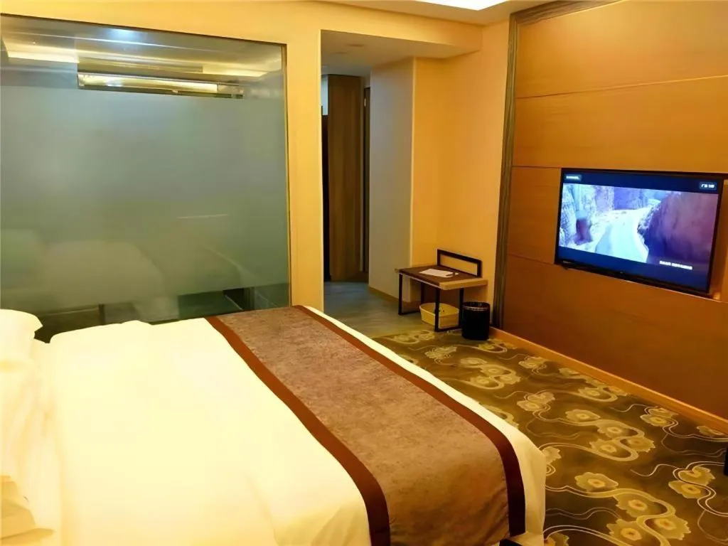 Bed in GreenTree Inn Ningbo Hangzhou Wan New District Lishi Square Business Hotel