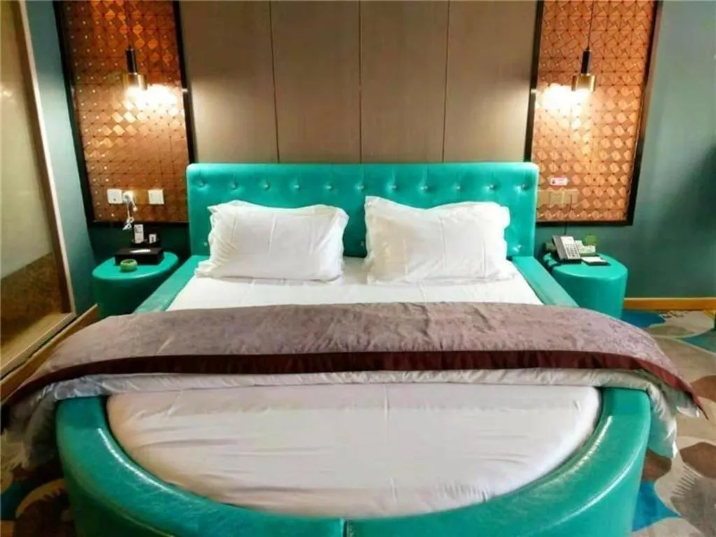 Bed in GreenTree Inn Ningbo Hangzhou Wan New District Lishi Square Business Hotel