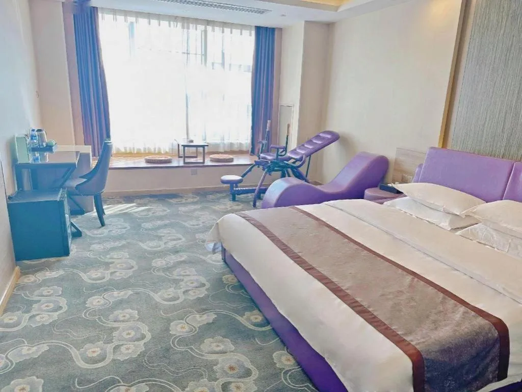 Bed in GreenTree Inn Ningbo Hangzhou Wan New District Lishi Square Business Hotel