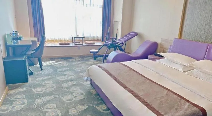 Bed in GreenTree Inn Ningbo Hangzhou Wan New District Lishi Square Business Hotel