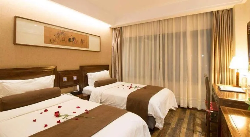 Bed in James Joyce Coffetel Xian Dayanta Metro Station Branch