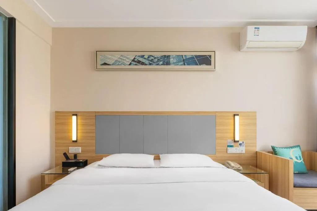 Bed in City Comfort Inn Xianning South Station Wanda