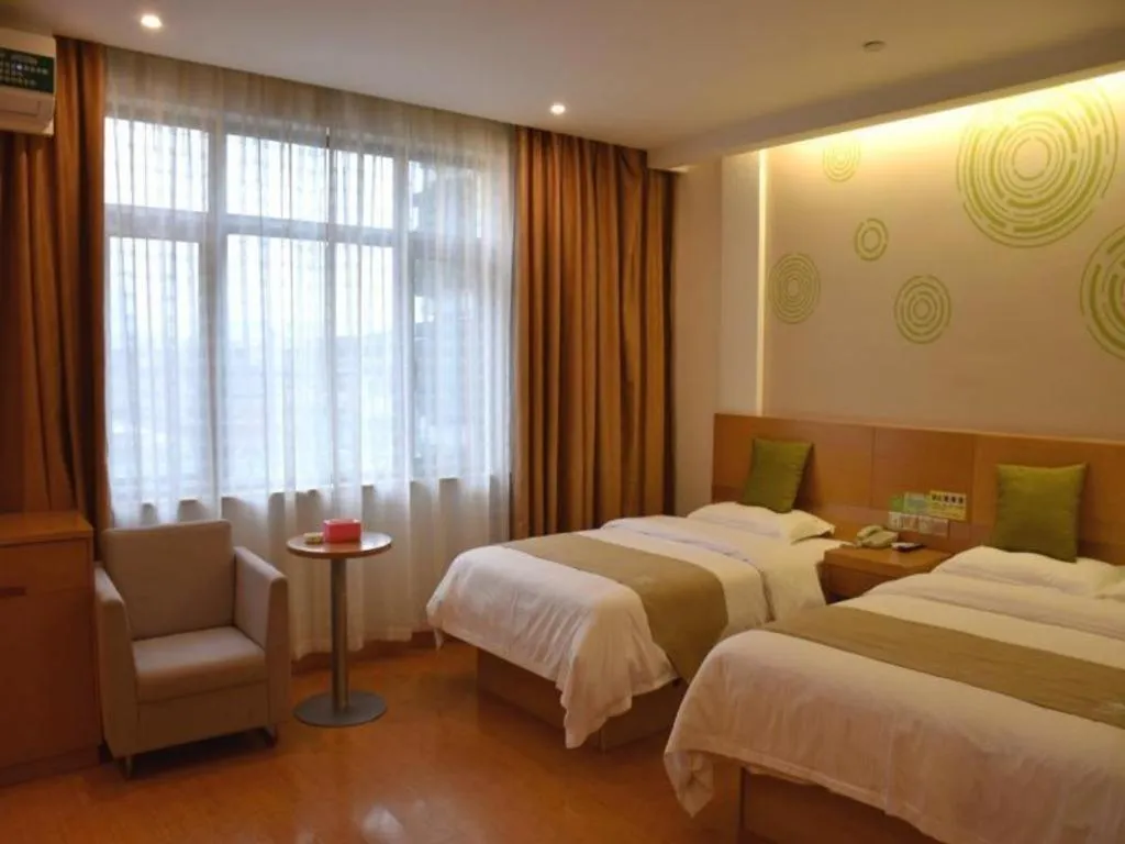 Bed in GreenTree Inn Ningbo Ninghai Beidou North Road Express Hotel
