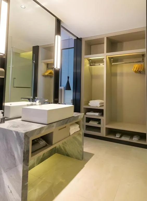 Bed in Echarm Hotel Wuxi Zhongnan Road Ancient Canal