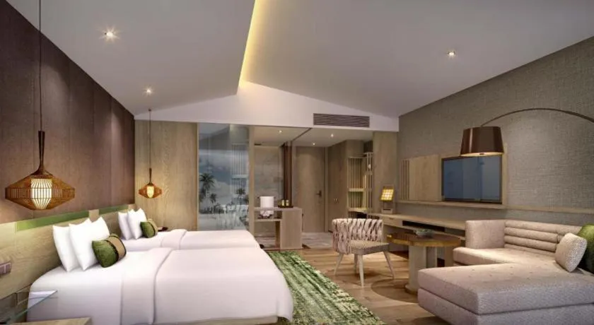 Bed in La Fountain Hotel & Resort Sanya