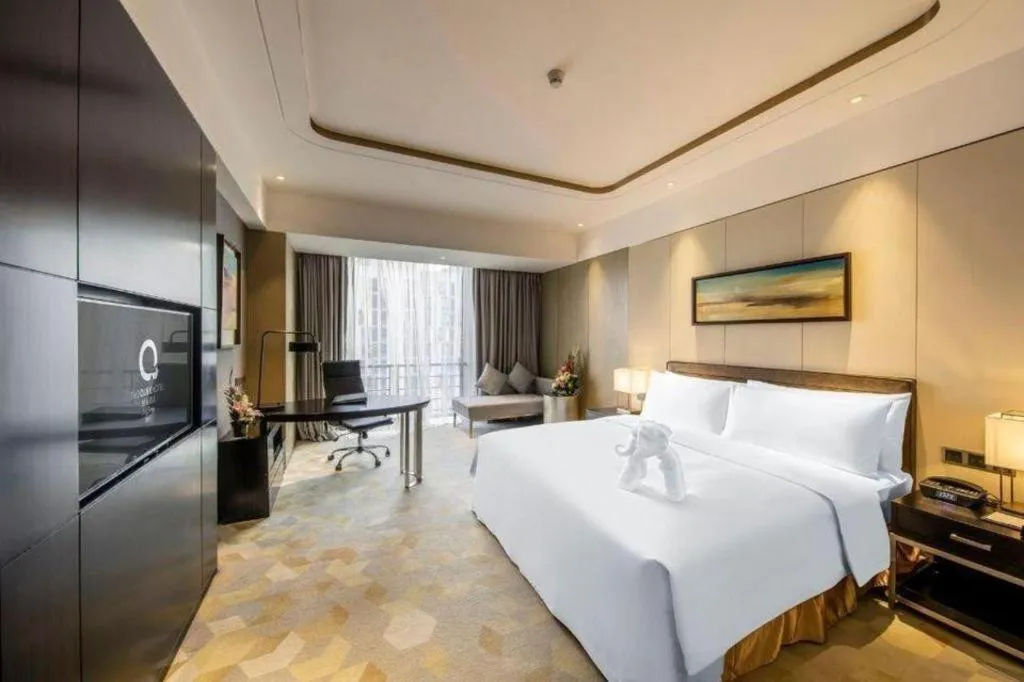 Bed in The QUBE Hotel Jingzhou