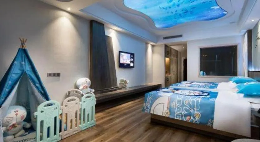 Bed in HuangMa holiday yacht view sea resort hotel