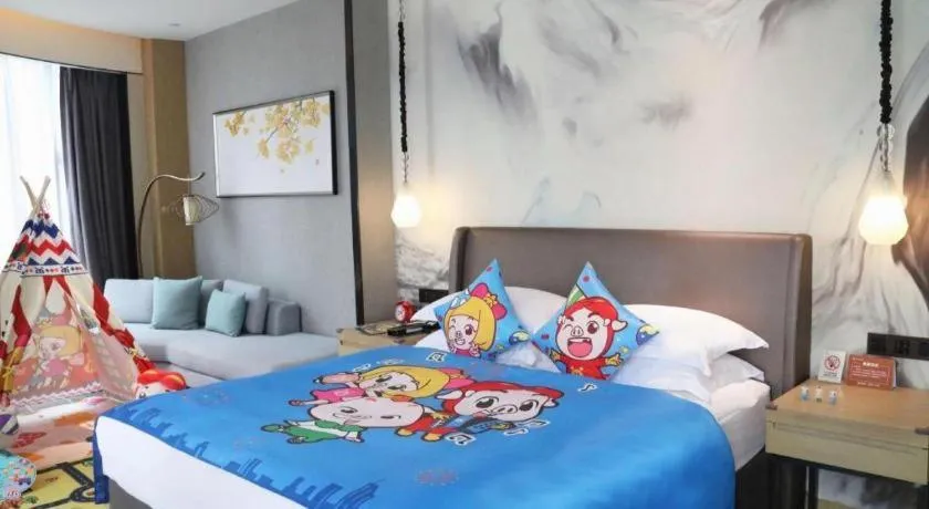 Bed in ZHONG DING HOTEL