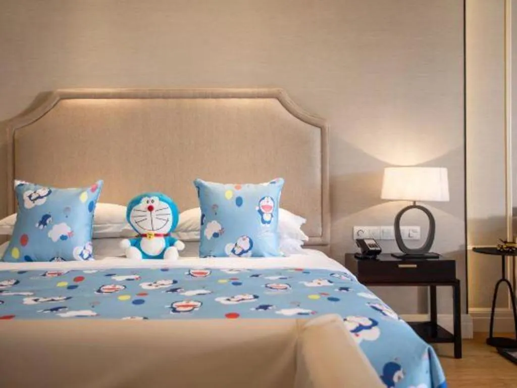 Bed in Donghai Xianhucheng Huanglong Hotel