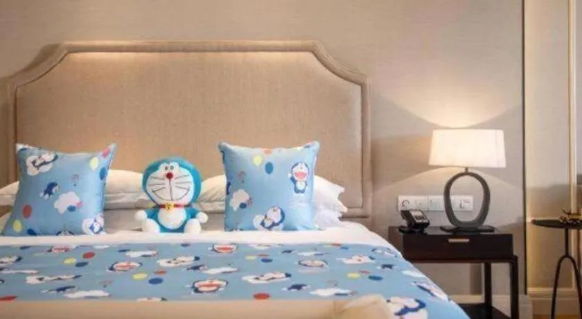 Bed in Donghai Xianhucheng Huanglong Hotel