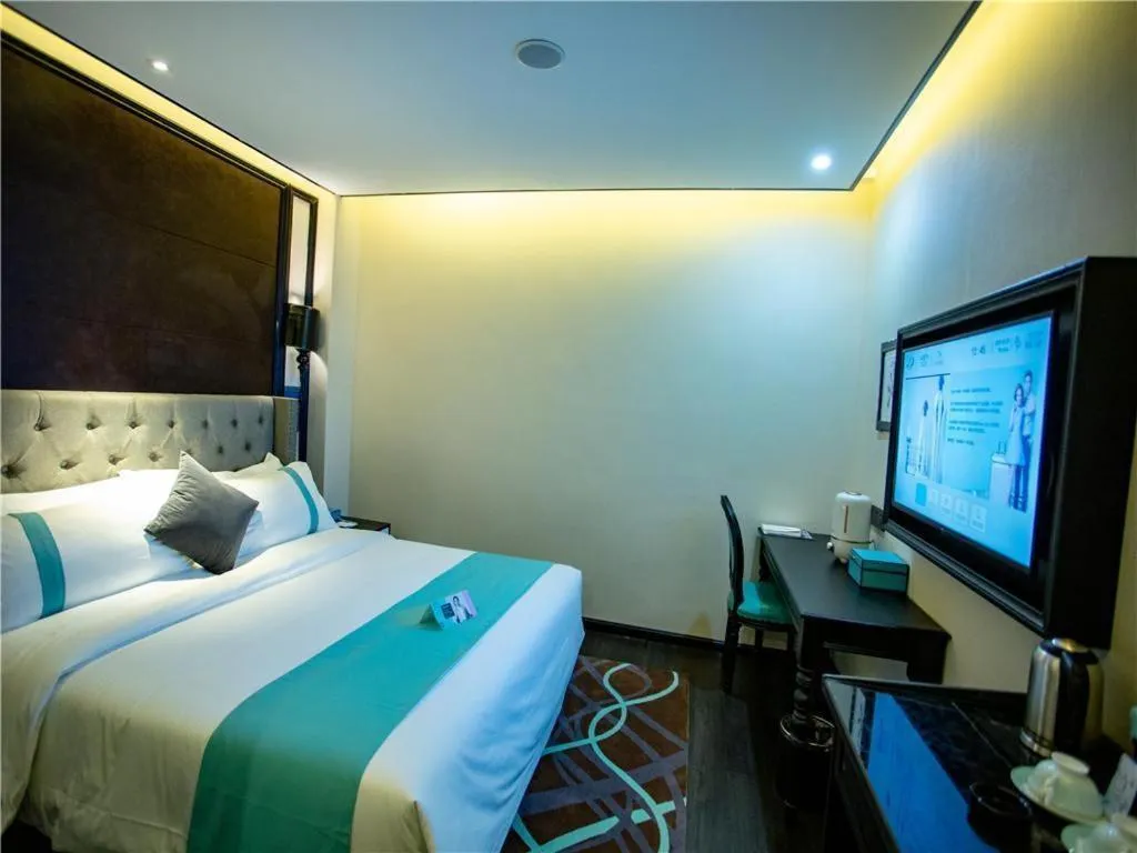 Bed in Xana Hotelle Lhasa Potala Palace Beijing Middle Road