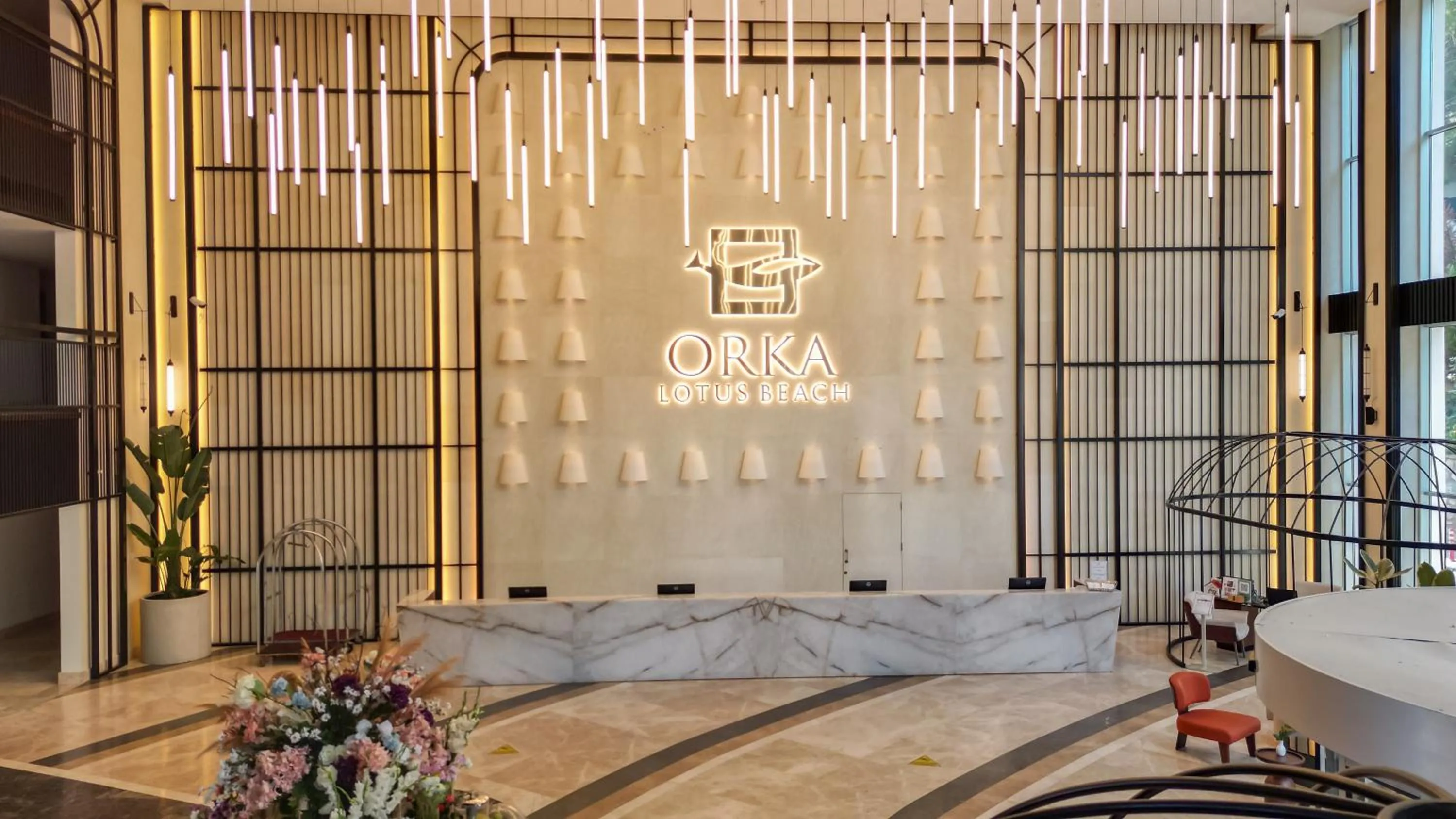 Lobby or reception, Bed in Orka Lotus Beach