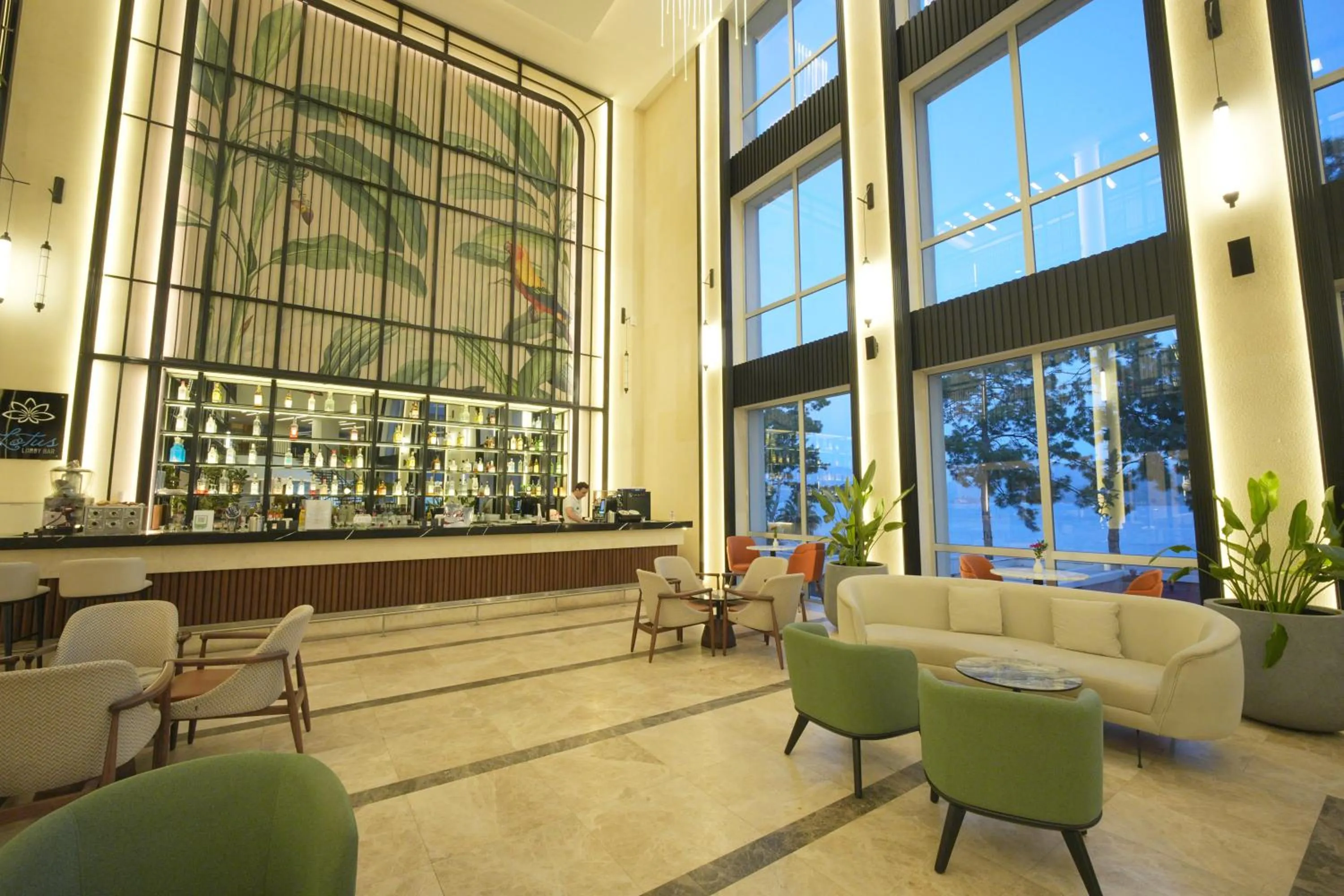 Lobby or reception in Orka Lotus Beach