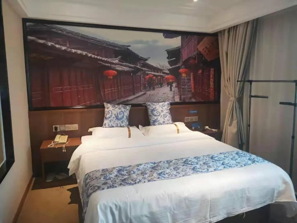 Bed in Kaibin International Hotel Jingdezhen