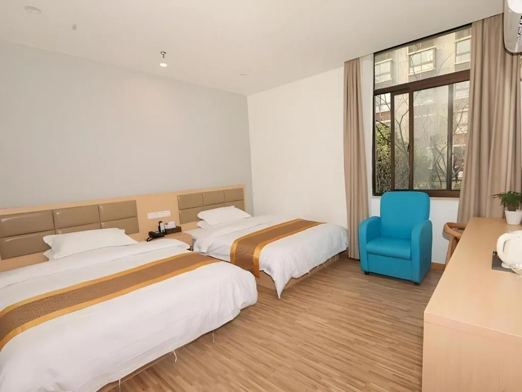 Bed in Shell Shanghai Jiading Nanxiang Town Minzhu Street Hotel