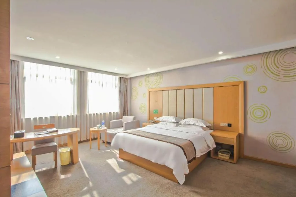 Bed in GreenTree Inn Tongxiang Chongfuzhen World Fur Center Branch
