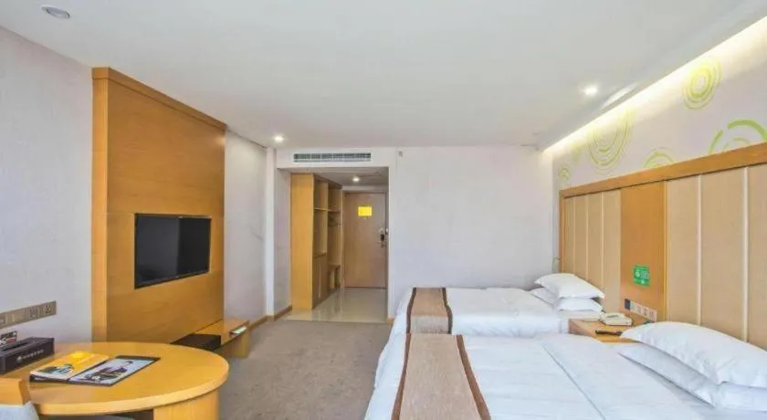 Bed in GreenTree Inn Tongxiang Chongfuzhen World Fur Center Branch