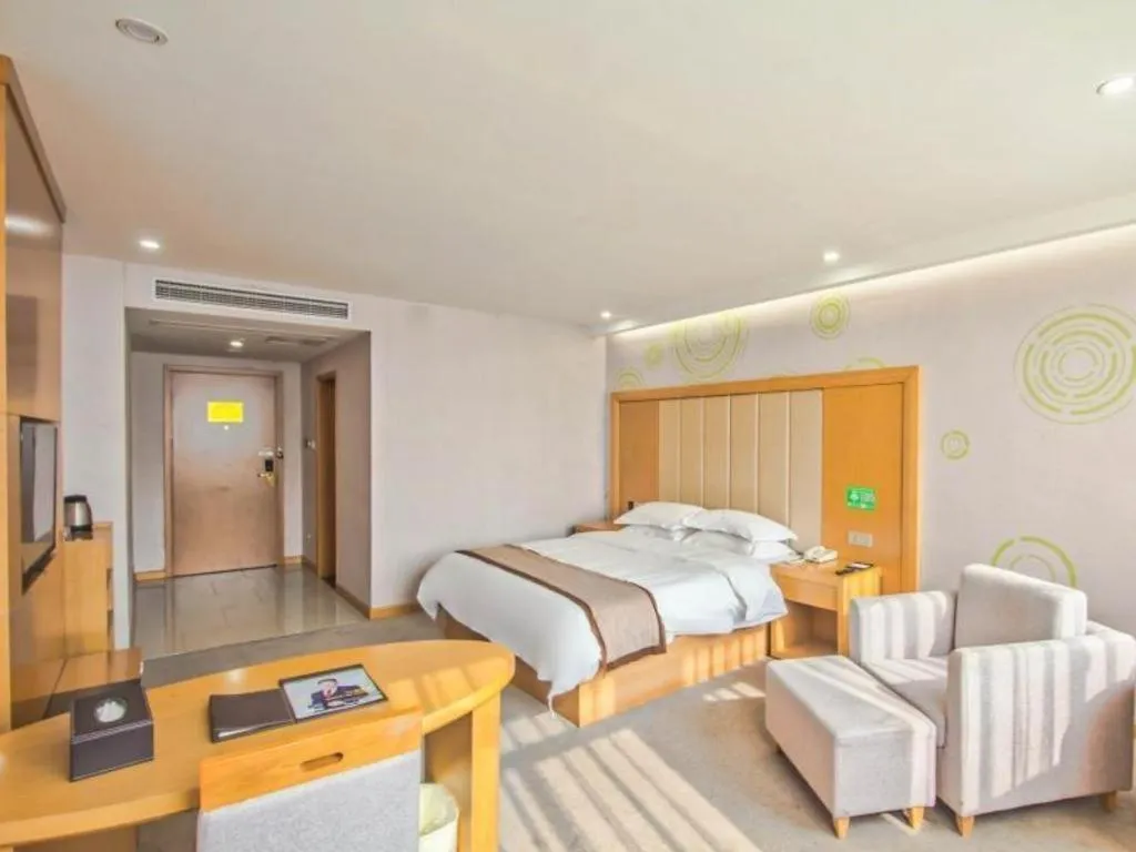 Bed in GreenTree Inn Tongxiang Chongfuzhen World Fur Center Branch