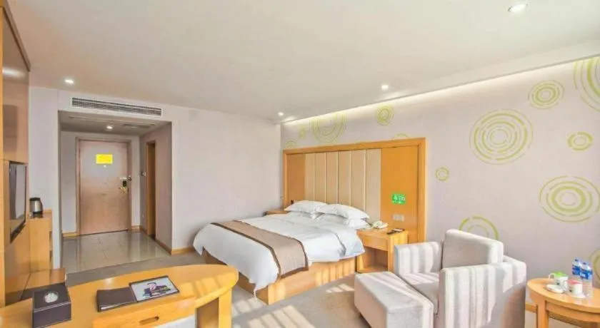 Bed in GreenTree Inn Tongxiang Chongfuzhen World Fur Center Branch